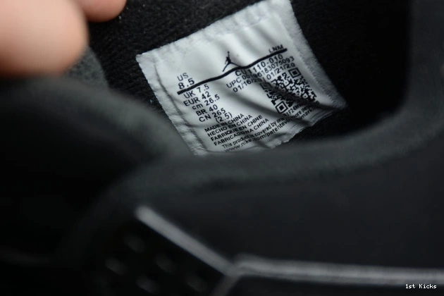 (2020) Air 4 Jordan CU1110-010 Black Cat 0823